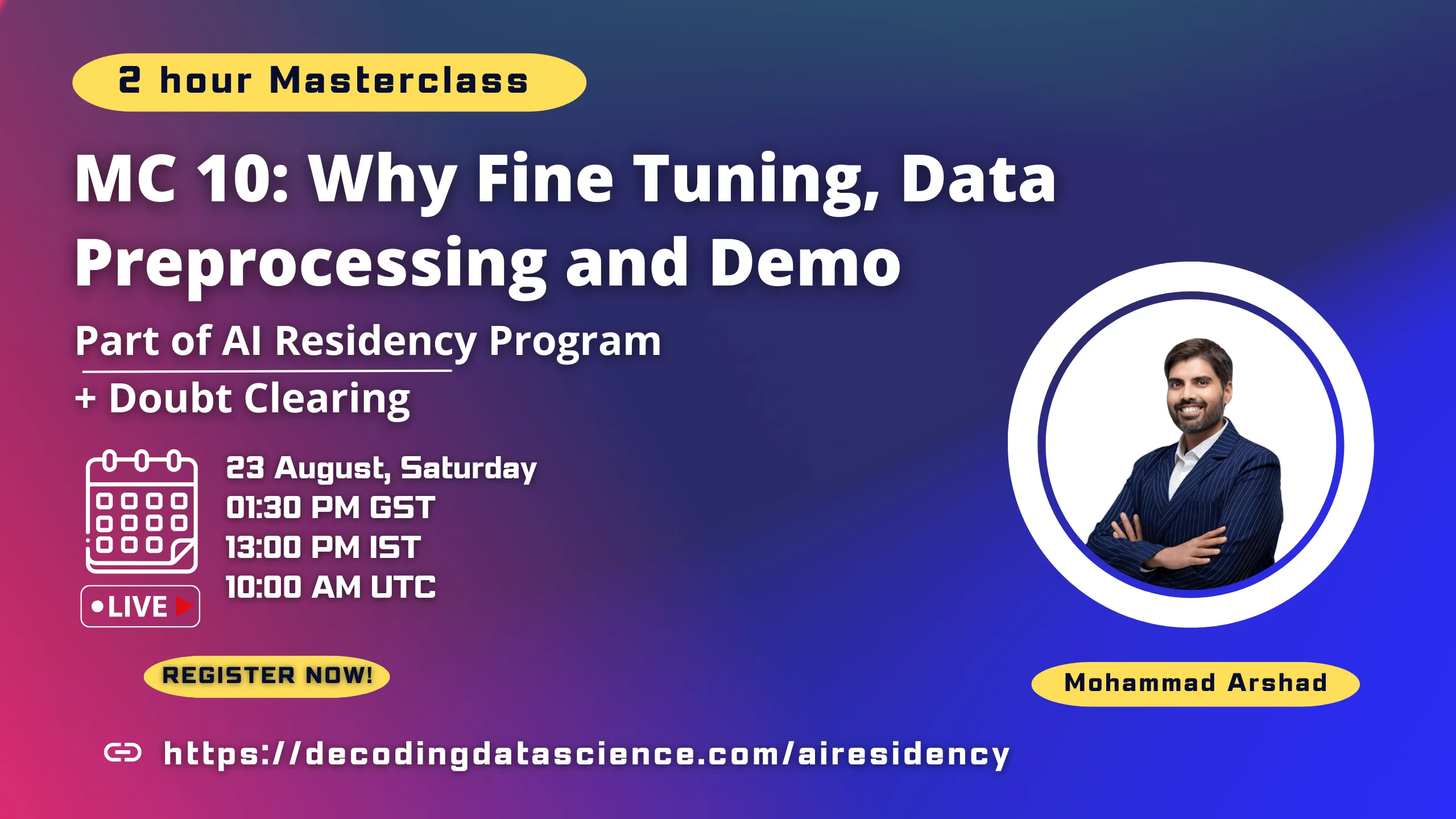 MC 10: Why Fine Tuning, Data Preprocessing and Demo 