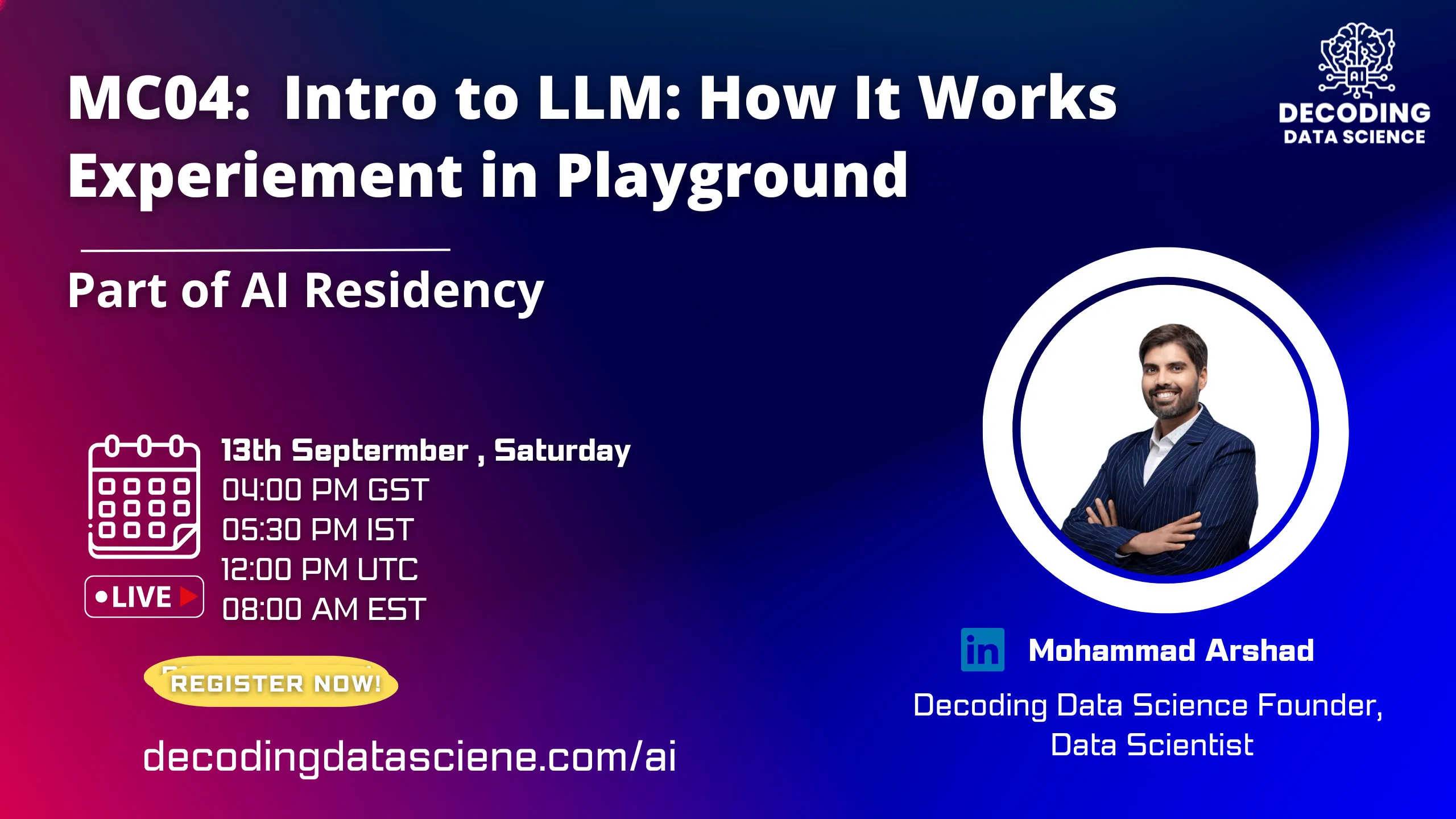 MC04:  Intro to LLM: How It Works Experiement in Playground