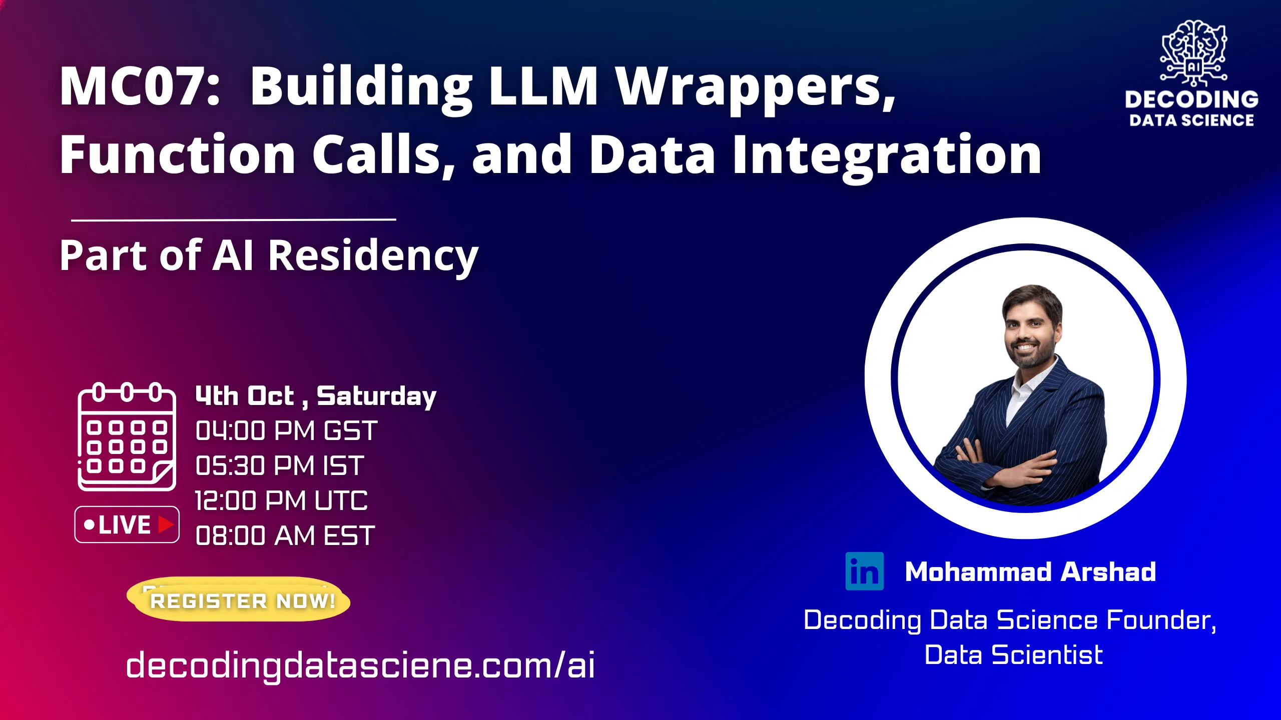 MC07:  Building LLM Wrappers, Function Calls, and Data Integration