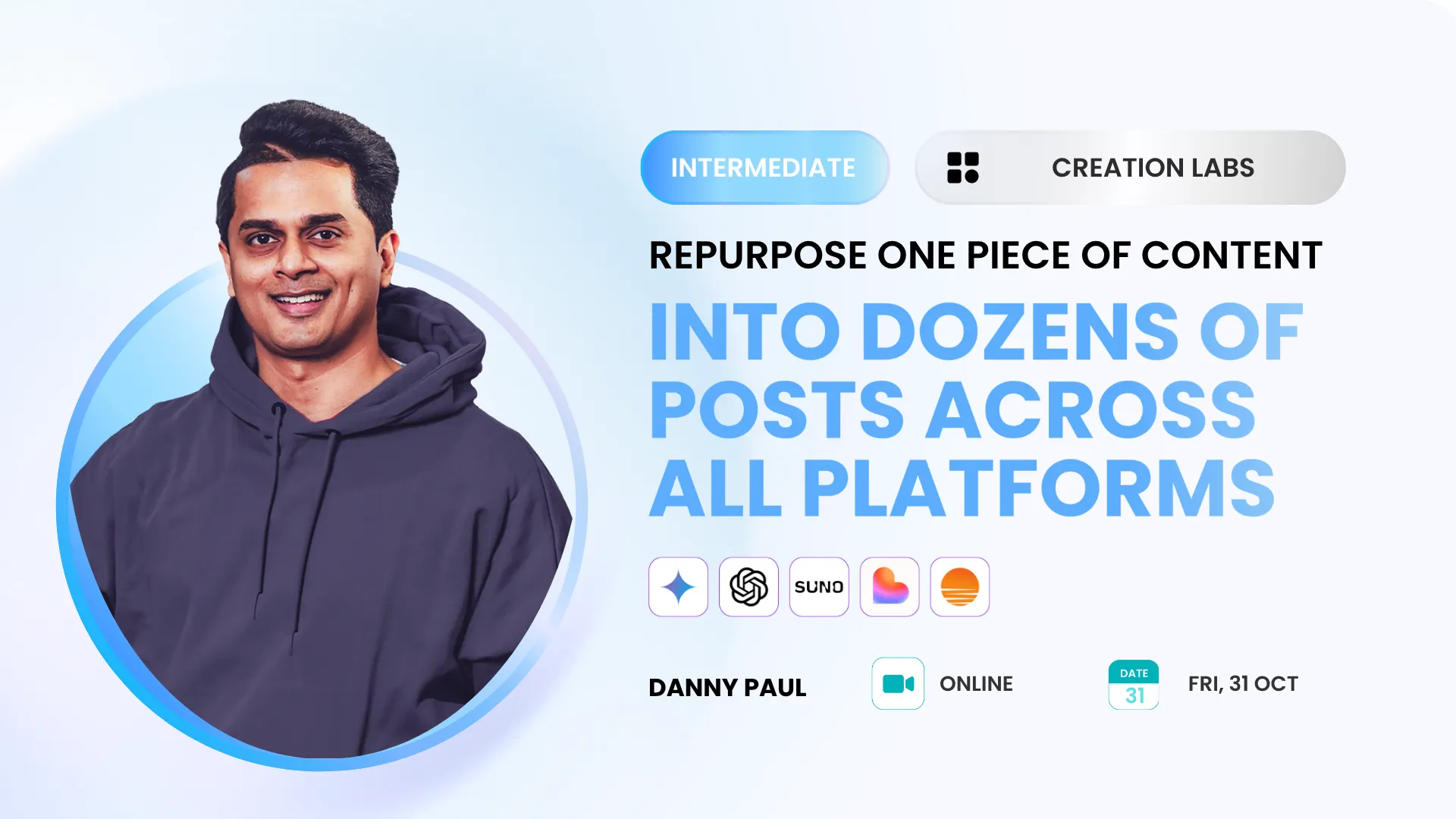 (Intermediate) Repurpose One Piece of Content Into Dozens of Posts Across All Platforms