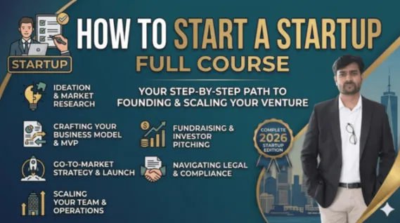 How to start a Startup course poster