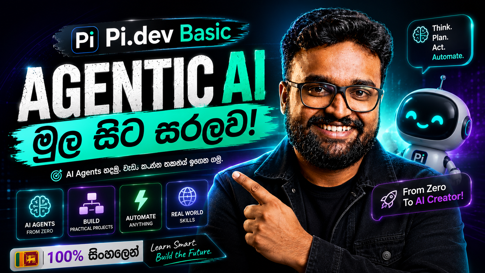 Pi Dev Basics - Agentic AI Sinhala Course