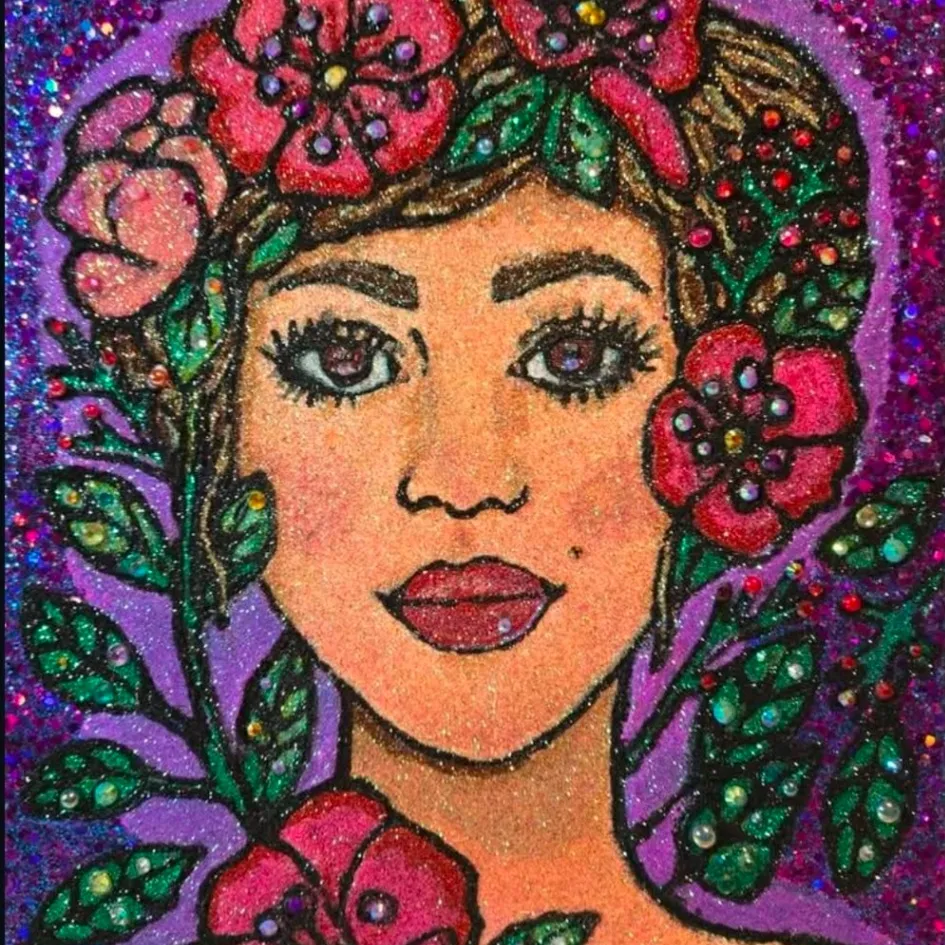 “The Glitter Art experience was just that - an experience that takes you to the next level. The class met all my expectations and more. I truly enjoyed each one because they were carefully thought out and easy to follow along. Trilli allowed for individual creativity while sharing her years of experience with the students.”