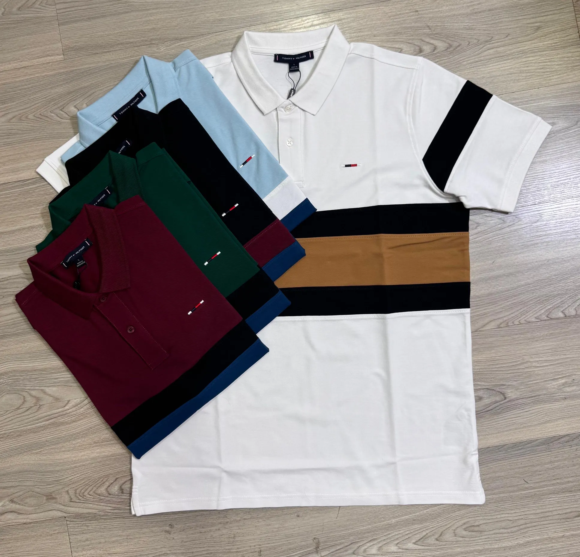 Aziz Label Aziz Signature Stripe Polo Tee | Aziz