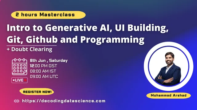 [Masterclass 1] Generative AI, UI Building, Git, Github and Programming