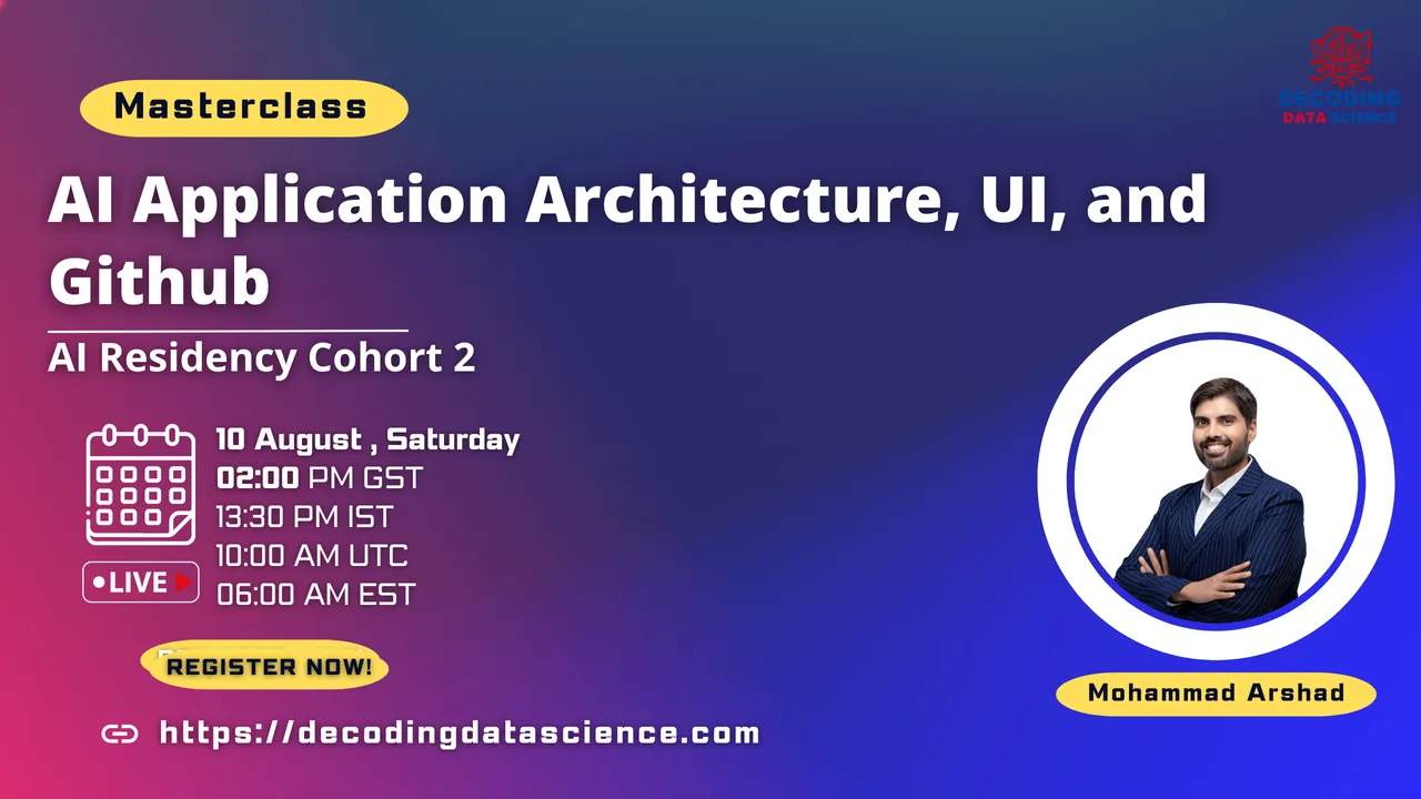 AI Application Architecture, UI, and Github