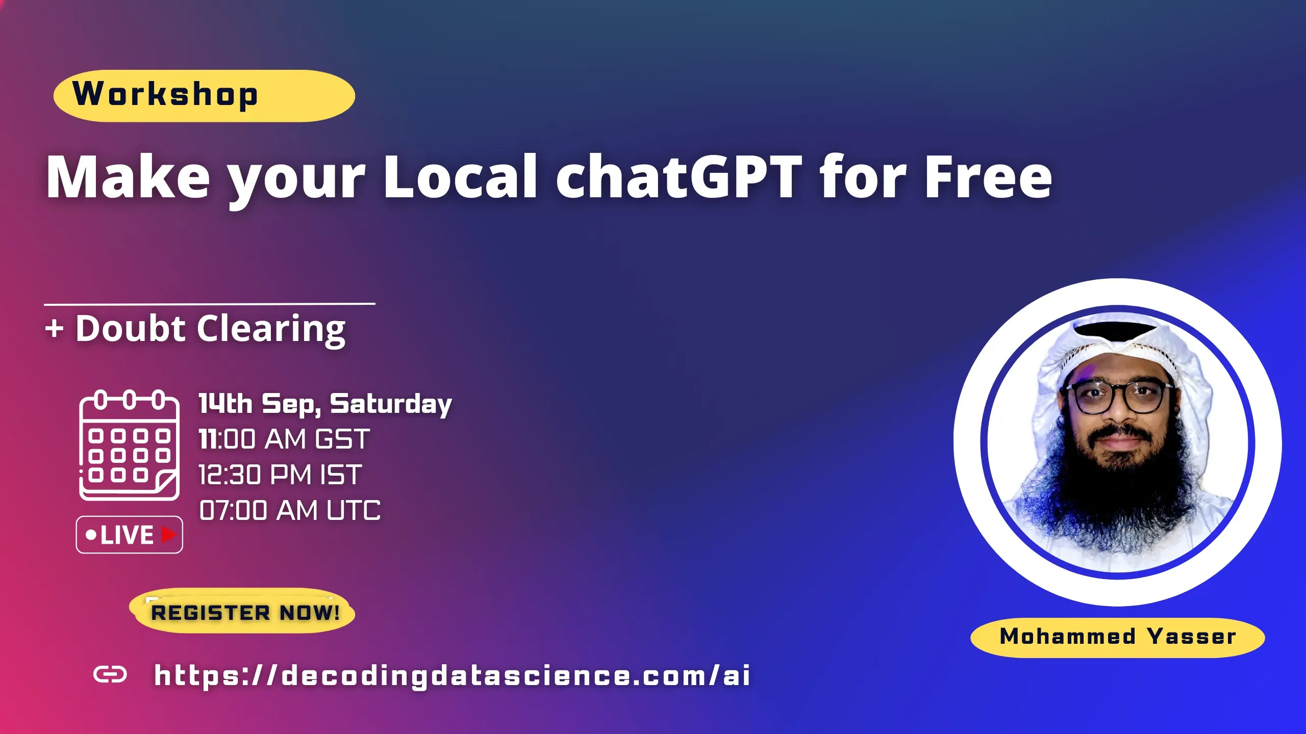 Make your Local chatGPT for Free 