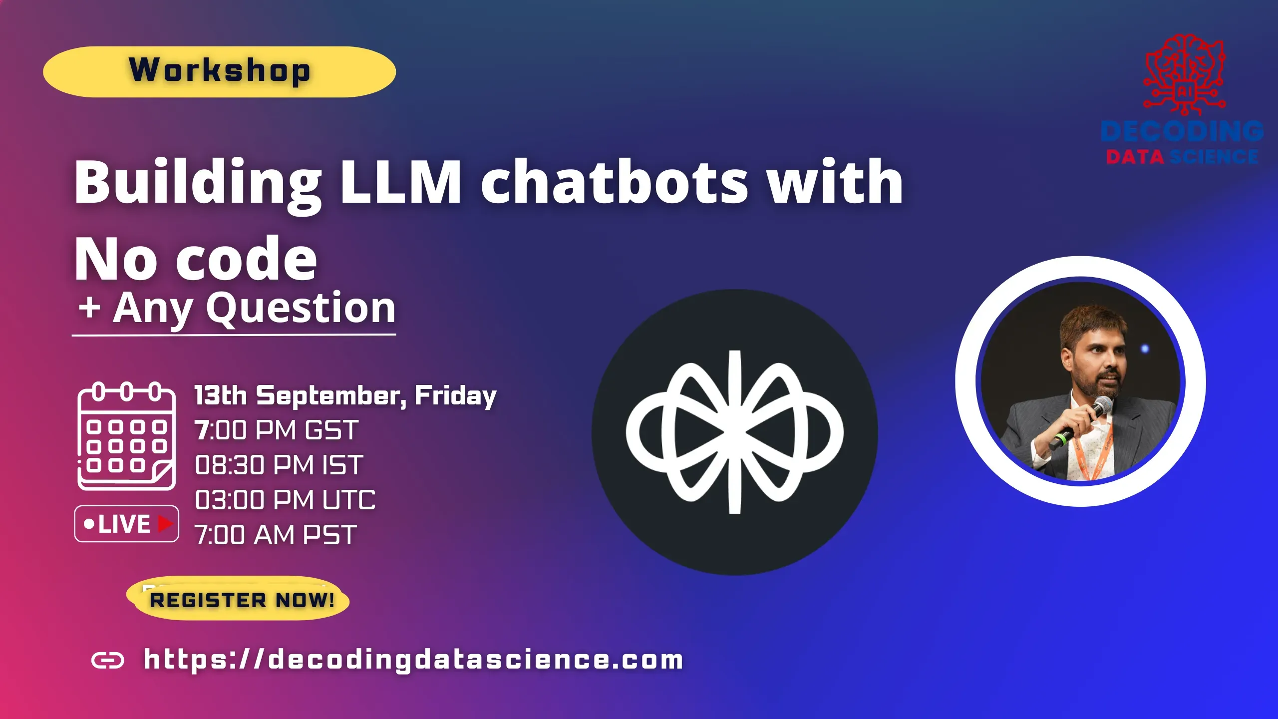 Building LLM chatbots with  No code