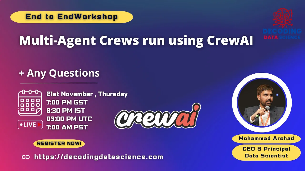 how to build multi-agent ai with crewai python in 13... Multi-Agent Crews with Crew AI