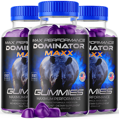 Dominator Maxx Gummies for Men, Advanced Formula Supplement 180 ...