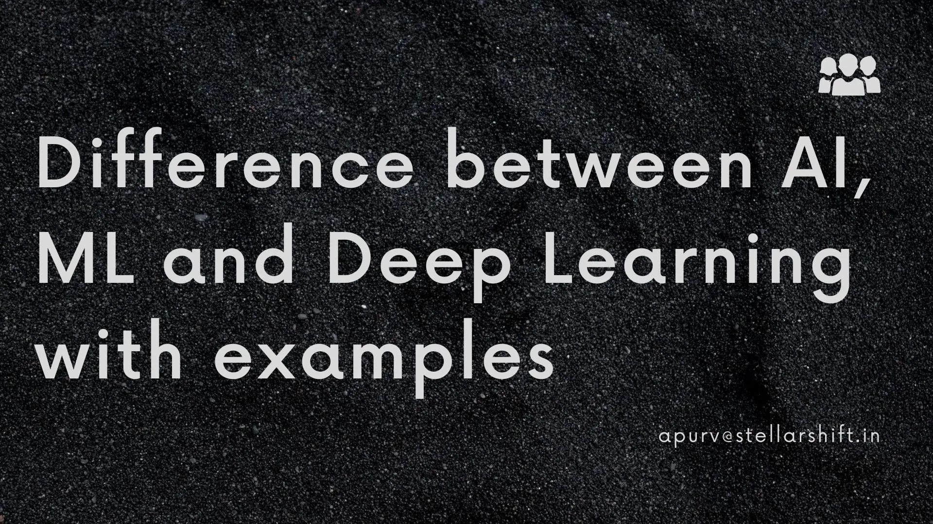 Difference between AI, ML and Deep Learning.