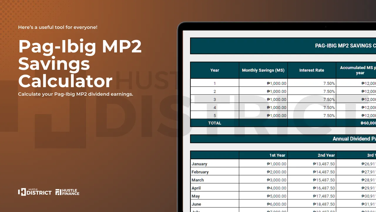 Hustle Finance - Pag-Ibig MP2 Savings Calculator (Google Sheets)